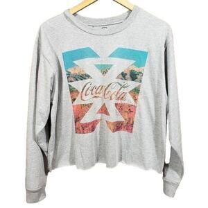 Coca Cola southwestern mountains graphic crop long sleeve woman's size XL‎